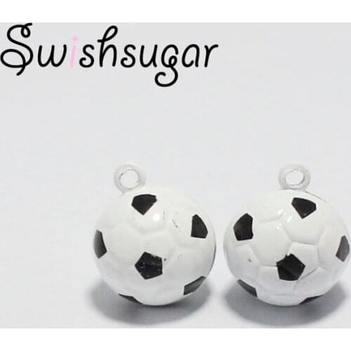 Soccer Bell Charms Pendant Fit Kids Children Schoolbag Football Jingle Bell Pendant Gifts Favors