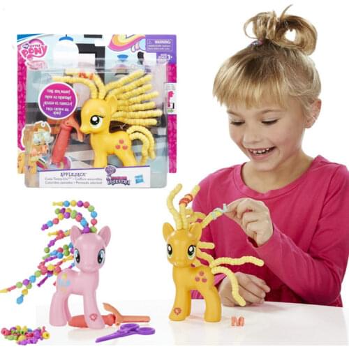Hasbro My Little Pony Action Figures Beautiful Hair Pony Model Anime Plastic Pony Dolls Set Toys Collection Kids Christmas Gift