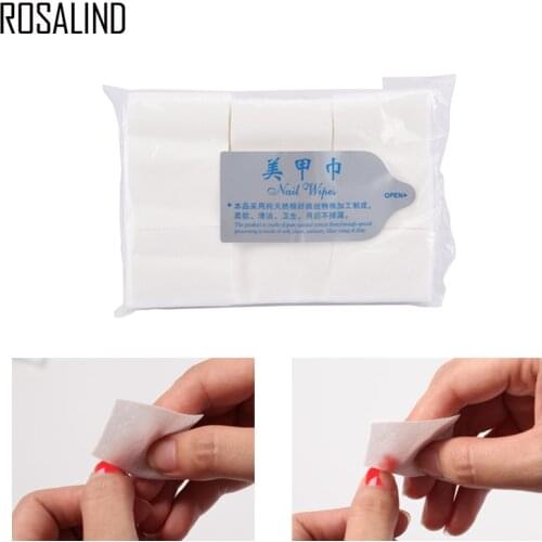 ROSALIND 900PCS/Bag Lint-Free Wipes Napkins Cleanser Gel Polish Nail Remover Gel Varnish Design Manicure Degreaser For Nail