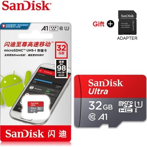 Sandisk Ultra microSD 16GB 32GB 64GB 128GB Class10 Memory Card Card SD/TF Flash Card + adapter + card reader Standard Shipping