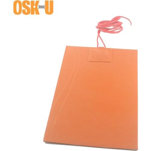 Freeze-Proof Silicone Heater Pad for Pipeline 220V 100x200mm 100x250mm 1.5-1.8mm thickness Electric Heater Element
