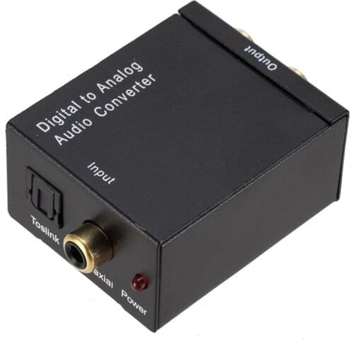 Stereo Digital to Analog Audio Converter 3.5MM Jack Optical Fiber Coaxial Signal to Analog DAC SPDIF 2*RCA Amplifier Decoder