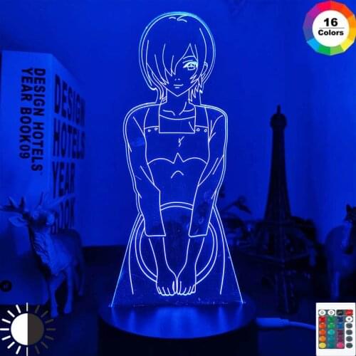 Anime Light Tokyo Ghoul Touka Kirishima Led Night Light for Bedroom Decor Nightlight Gift Tokyo Ghoul 3d Lamp Touka Kirishima