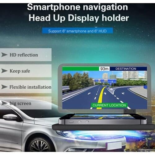 Universal Mobile Phone GPS Navigation Bracket HUD Head Up Display For Smart Phone Car Mount Stand Phone Holder Safe Adsorption