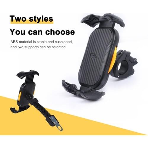 Universal Bicycle Mobile Phone Holder Rack Rotation Adjustable Smartphone Navigation Stand Cycling Accessories for Scooter Bike