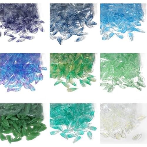 2020 Fashion Charm Multicolor Czech Glazed Long Leaves 10x23mm Pendant Bead For Women Gift DIY Necklace Bracelet Jewelry Making