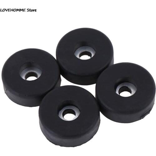 4Pcs Black Universal Tape Rubber Pad Feet Bumper Washer Outer Diameter:30 Mm Holes Diameter:5 Mm Heigh:10mm