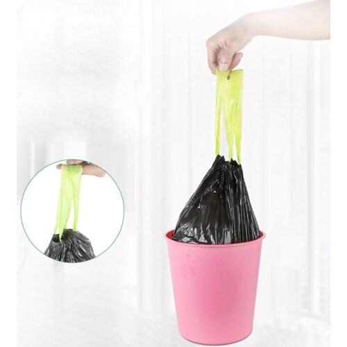 60pcs Auto Close Garbage Bag Biodegradable Disposable Waste Bag Household Kitchen Garbage Cleaning Storage Bag