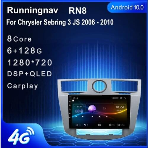 Android 10.1 For Chrysler Sebring 3 JS 2006 2007 2008 2009 2010 Car Radio Multimedia Video Player Navigation GPS RDS no dvd