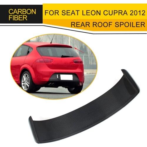 Car Styling Carbon Fiber Rear Roof Spoiler Lip for SEAT LEON CUPRA 2012
