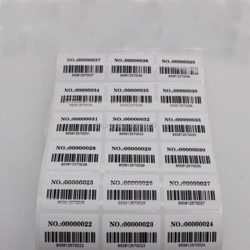 Free shipping STOCK barcode sticker/number sticker/clothing price tag/no. tag/shipping label/gift packing label 1000 pcs a lot