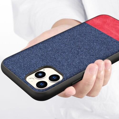 Textile Cloth Phone Case For iPhone 11 Pro Max Cover Cotton Linen Cloth Case For iPhone XR X XS Max 7 8 6 6S Plus Fundas Coque