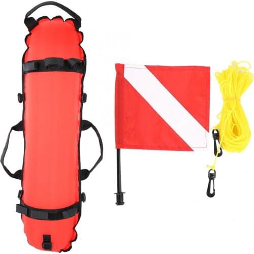 Scuba Diving Inflation Torpedo Buoy Signal Float Ball & Flag swimming Pool equipment Diving Inflation Torpedo Buoy Diving Ball