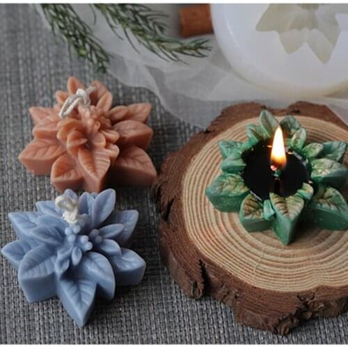 DIY Flower Silicone Candle Soap Mold Handmade Floral Shaped Candle Making Moulds Supplies Aroma Plaster Art Decoration Mold