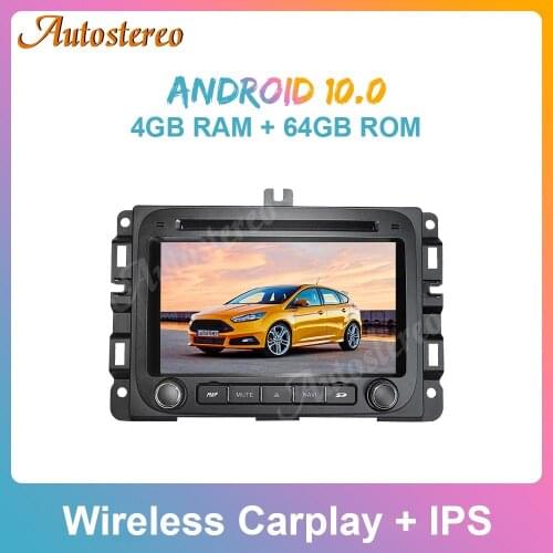 For Dodge RAM1500 Ram 1500 2014 2015 2016 2017 Android 10.0 Car DVD Radio BT GPS Navigation Maps Muletimedia Player Headunit IPS
