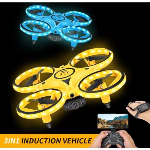 ZF04 RC Drone Mini Infrared Induction Hand Control Drone Altitude Hold 2 Controllers Quadcopter for Kids Toy Gift