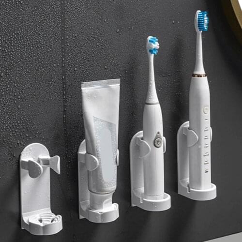 Electric Toothbrush Holder Wall Mount Elastic Hold Protect Toothbrush Handle Save Space Keep Dry Stop Mildew Toothbrush Holder