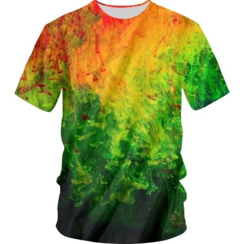 IFPD EU Size New Fashion O Neck T-shirt 3d Printed Hot Sale Colorful Smoke Cool Tshirt Unisex Man/womans Short Sleeve Tees Tops