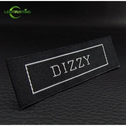 1000pcs Customizd Personal Brand Woven Clothing Labels with Cut and Fold Custom Damask Women Wedding Dress/Hair Wigs Labels