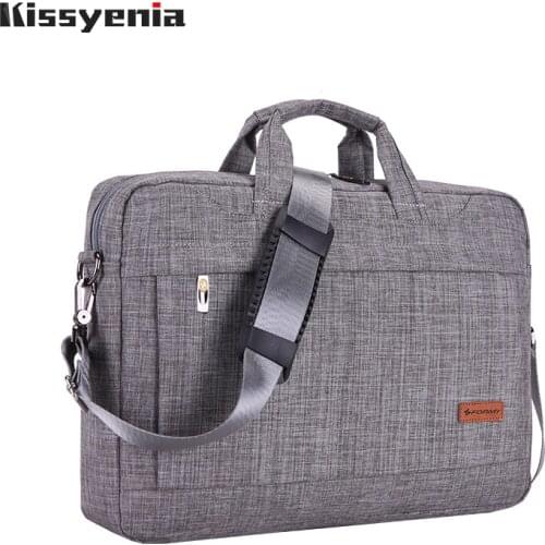 Kissyenia 14 15 inch Laptop Briefcase Men Waterproof Formal Business Handbag for Computer Travel Portable Shoulder Bags KS1198