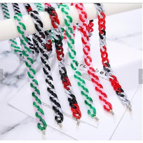 Fashion Sunglasses Chain for Glasses Women Acrylic Anti-Slip Reading Eyeglasses Cord Neck Strap Rope Eyewear Lanyard Gift