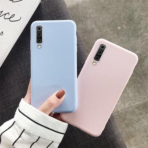 Fashion Candy Color Case for Xiaomi Mi 9 Pro 8 SE Case Mi 9T A1 A2 A3 Lite CC9 CC9E 5X 6X Play Pocophone F1 Soft Silicone Cover