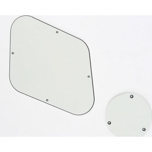 Musiclily LP Backplate and Switch Cover Set for Gibson Les Paul Guitar, 3Ply Parchment