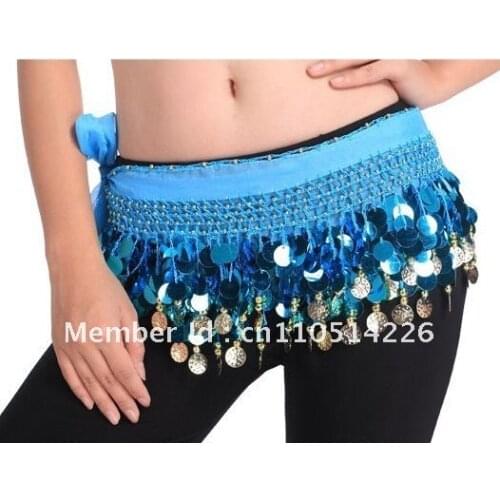BELLY DANCE SEQUINS HIP SCARF (88 COINS )