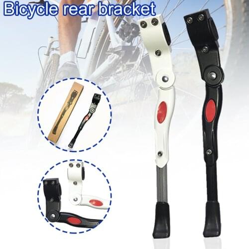 Newly Bike Side Kickstand Universal Bicycle Side Support Stand with Anti-slip Rubber Feet & Reflective Sign for 24-28in Wheel