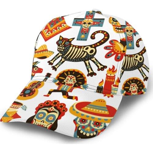 2021 Summer New Unisex Outdoor Sport Sunscreen Baseball Hat Running Visor Cap Mexican Elements