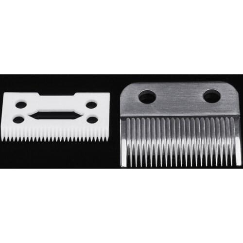 New 2Pc Hair Beard Replace Ceramic Blade Cutter Metal Bottom for Wahl Shear Clipper