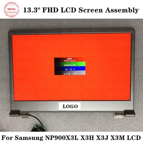 New Original 13.3" For Samsung NP900X3L NP900X3M NP900X3H NP900X3J NP900X3M LCD Display screen Assembly silver FHD 1920*1080