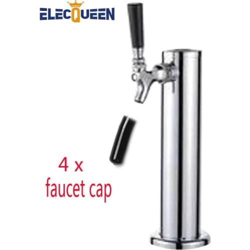 Single Tap chromeplated Draft Beer tower ,Faucet beer tower stainless steel innel with brass beer tap