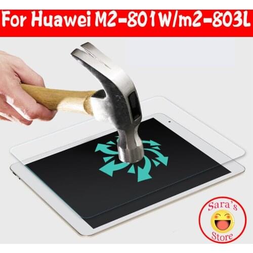 For Huawei M2 Original 2.5D 9H premium tempered glass screen protector film For Huawei M2-801W/for huawei m2-803L free gift