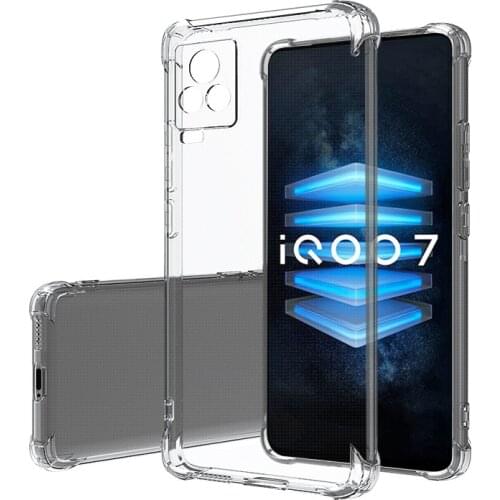 Coque Original Transparent Phone Case for VIVO IQOO 7 IQOO7 5G Soft Thin TPU Luxury Airbag Shockproof Silicone Back Cover Funda