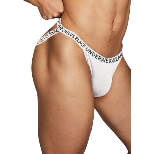 ORLVS Sexy Thong Men Underwear Breathable Modal Male Panties Jockstrap Soft G-String Sissy Bikini Gay U Pouch Double Belt M-XXL