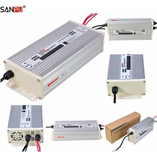 SANPU LED Power Supplies 400W 12V Switch Drivers 220V 110V AC/DC Light Transformers IP63 Rainproof Full Container Load Wholesale