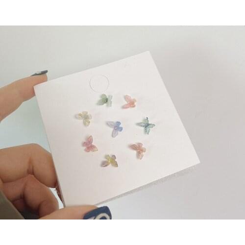 Simple Colorful Fairy Stereo Butterfly Stud Earrings Women Mini Cute Hypoallergenic Butterflies Earring Party jewelry Ear Stud