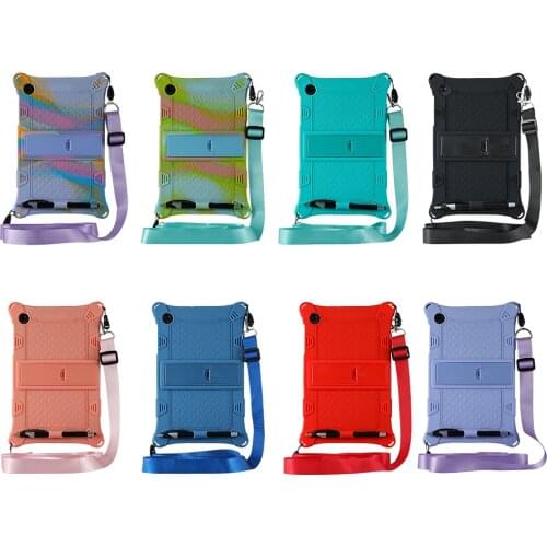 Silicon Case with Kickstand For Lenovo Tab M8 M10 HD FHD Plus 2nd 3rd Gen TB-X606F/X TB-X306F/X TB-8705F/N TB-8505F/X TB-8506F/X