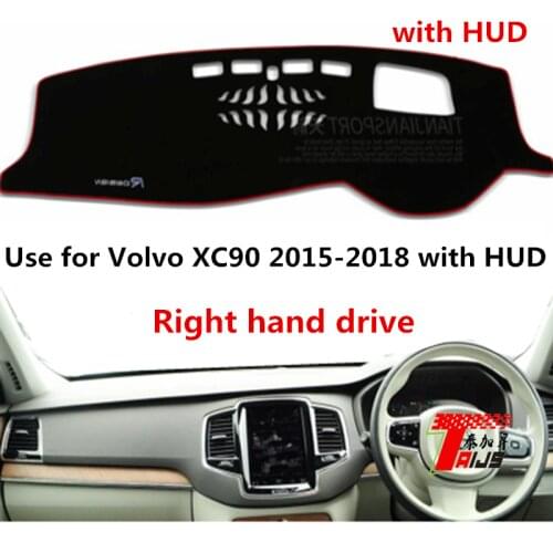 TAIJS Factory Sport Classic Polyester Fibre Car Dashboard Cover For Volvo XC90 2015 2016 2017 2018 with HUD Right hand drive