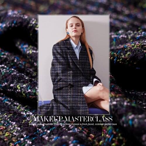 153cm width 560g/m weight dark coffee color tweed wool autumn winter overcoat DIY clothes fabrics