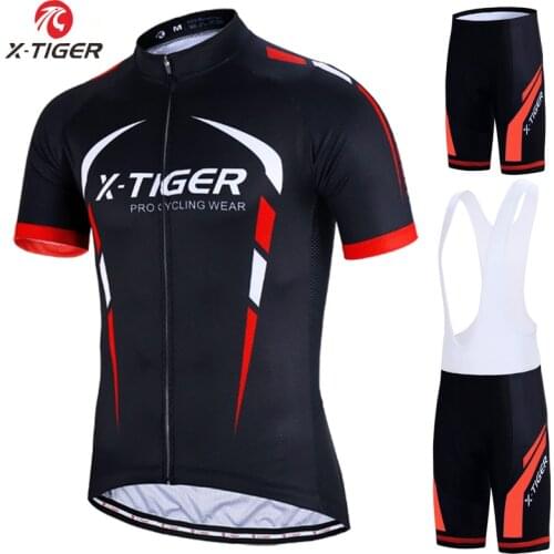 X-Tiger Pro Cycling Set MTB Bicycle Wear Maillot Ropa Ciclismo 3 Colors Bike Uniform Cycling Jersey Set Cycling Clothing