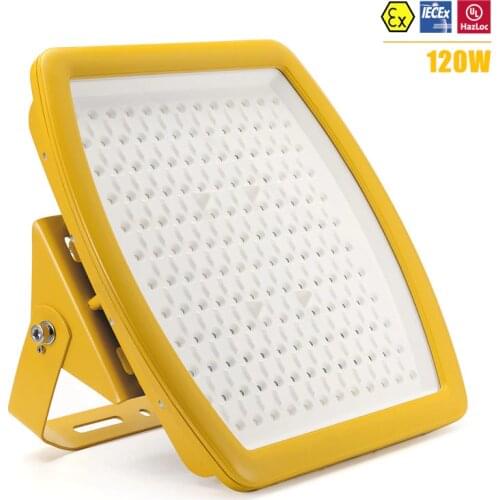ATEX UL IECEx certified explosion proof LED light 120w high bay flood IP67 AC110V 220V 240V DLC 120W LED anti explosive light