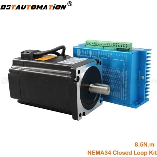 Closed-loop step motor 86HB250-118B+HB860D servo motor 8.5N.m Nema 86 Hybird closed loop 2-phase stepper motor driver