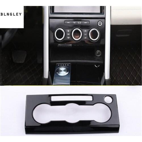 1pc ABS black air conditioning control adjustment panel decoration cover for 2018 Land Rover Discovery 5 car accessories