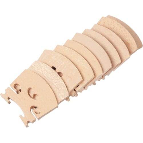 10PCS Type Maple Violin Bridge For 1/8 & 1/4 & 1/2 & 3/4 & 4/4 Violin Bridges Violin Parts Stringed Instruments