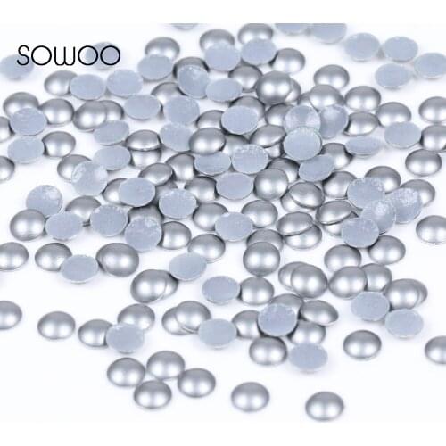 1440pcs/lot lead free Hot Fix Studs Dome Shape Half Round Gray forsted Dome Studs hot fix half round studs baby studs