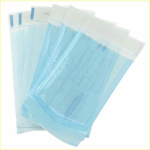 200pcs/lot 90 x 260mm 135 x 285mm DENTAL SELF SEAL STERILIZATION POUCHES Medical bag no need sealing machine