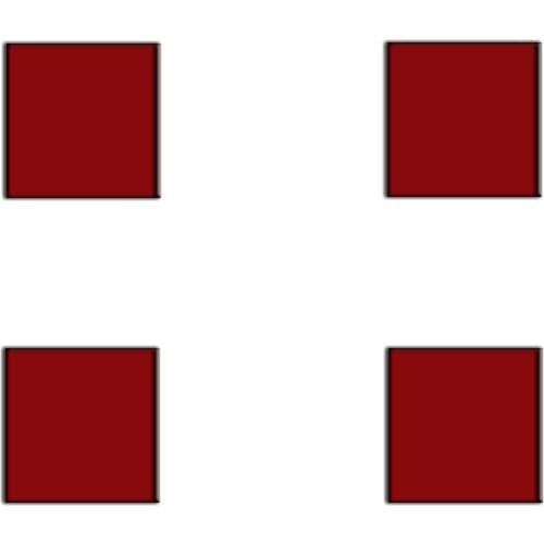 4Pcs HB630 Red Filter, Transparent Red, Pass Through before Cut Off 12*12*1.5mm