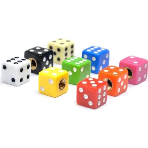 4Pcs Universal Dice Shape Wheel Rim Tire Valve Caps Car Bike Motorcycle Tyre Stems Air Cap Airtight Dustproof Cover For BMW Audi